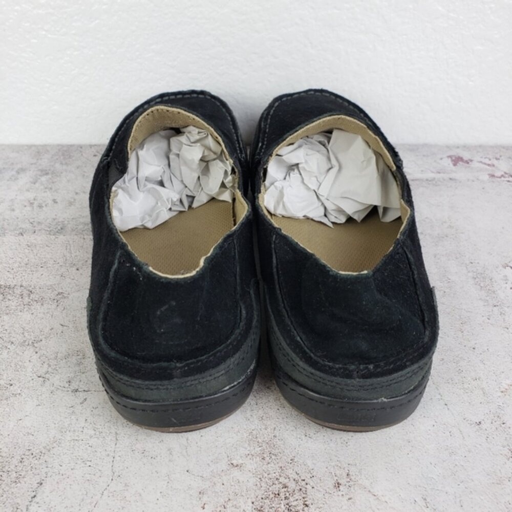 OluKai Puhalu Black Suede Leather Slip On Casual Shoes Men's size 9M EU 42 - Picture 10 of 12